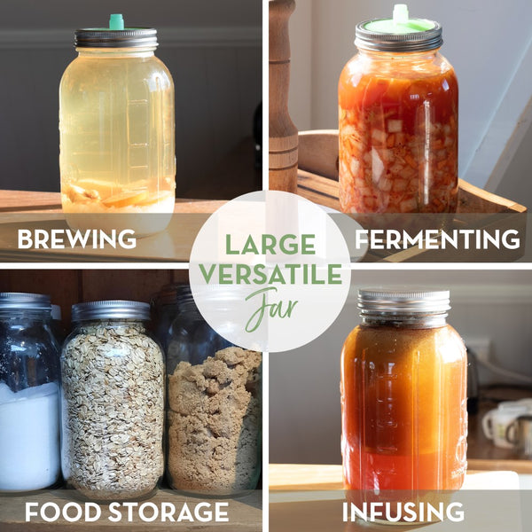 large 2 litre glass jars