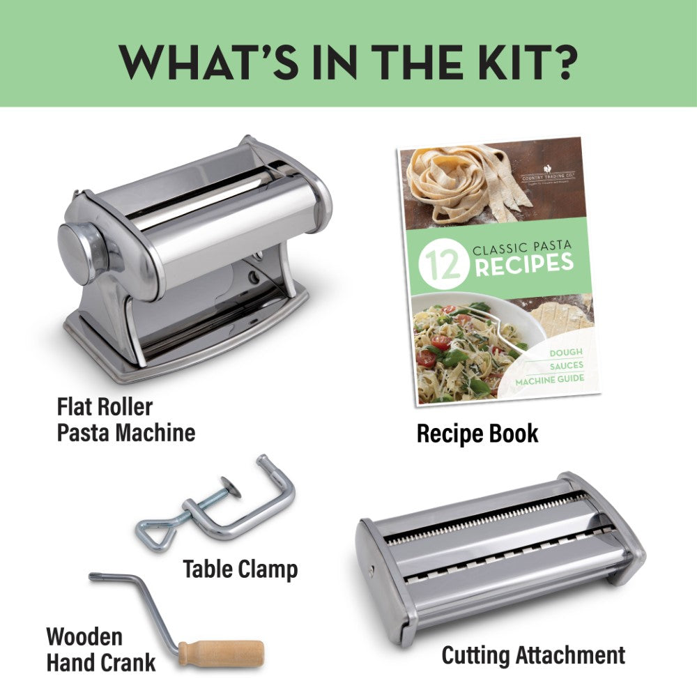 Pasta Making Kit Pasta Maker Machine + Recipe Book Pasta Roller