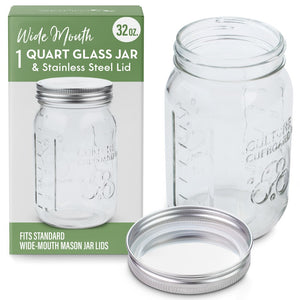 1 litre glass jar iwth lid