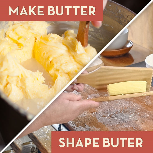 make and shape butter with paddle board