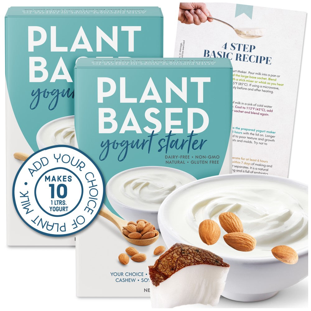 Plant Based Yogurt Starter 4 Live Strains Of Dairy Free Yogurt NZ Made Country Trading Co AUS