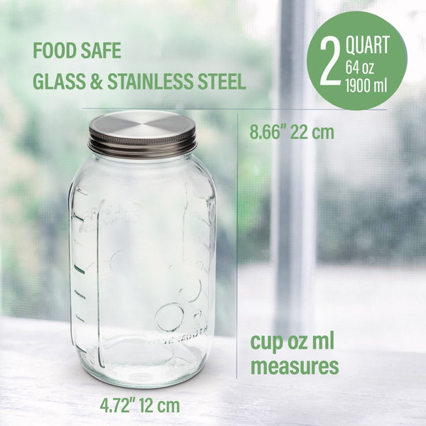 half gallon glass jars